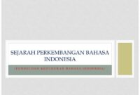 Sejarah pertumbuhan bahasa indonesia