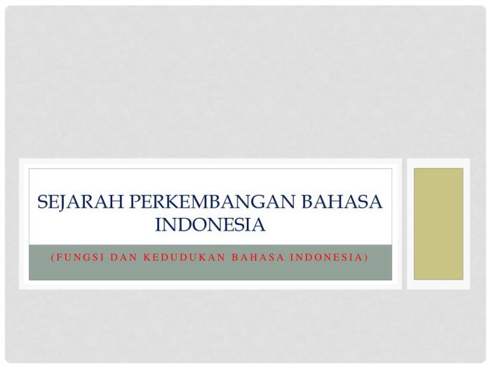 Sejarah pertumbuhan bahasa indonesia