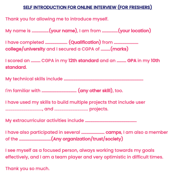 Cara memperkenalkan diri dalam bahasa inggris untuk interview kerja