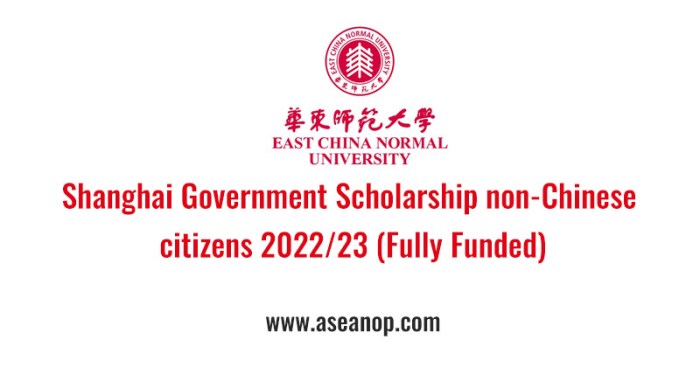 Shanghai government scholarship east china normal university s3 1