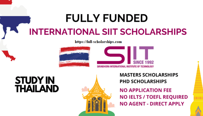 Sirindhorn international institute of technology graduate scholarship program for excellent foreign students efs s2 1