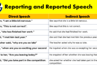 Speech indirect direct sentences example english