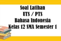 Contoh soal ulangan bahasa indonesia kelas 12 semester 1