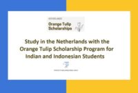 Beasiswa s1 dan s2 dari orange tulip scholarship di belanda