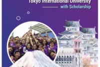 Tokyo international university tuition fee reduction scholarship spring semester s1 2