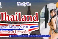 Beasiswa s2 dan s3 di thammasat university thailand