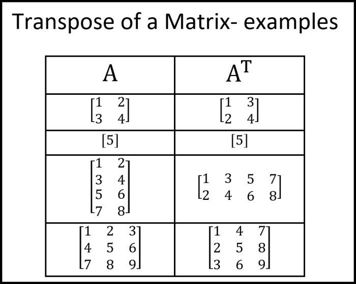 Contoh soal transpose matriks beserta jawabannya