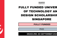 Beasiswa s3 di university of technology and design stud singapura