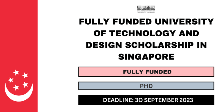 Beasiswa s3 di university of technology and design stud singapura