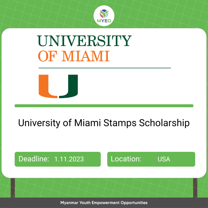 University of miami the stamps scholarships s1 1