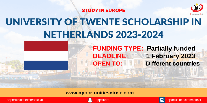 University of twente scholarship s2 1