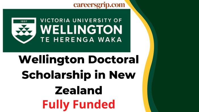 Wellington doctoral scholarship s3 2