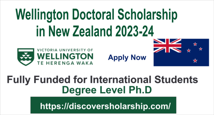 Wellington doctoral scholarship s3 2 CllRc