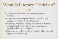 Criticism literary