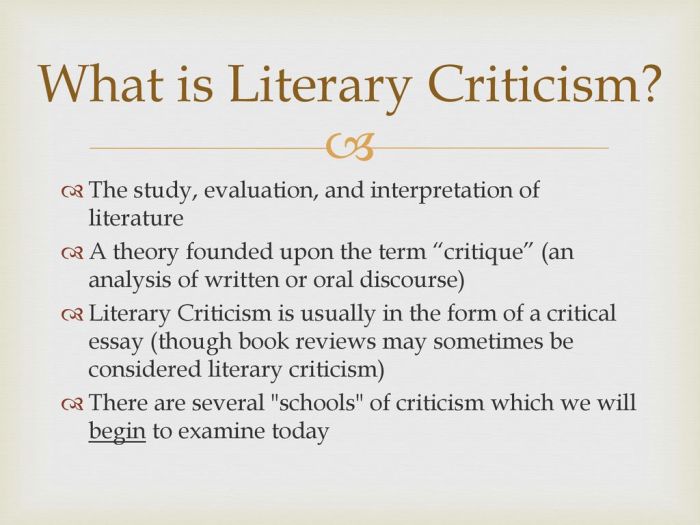 Criticism literary