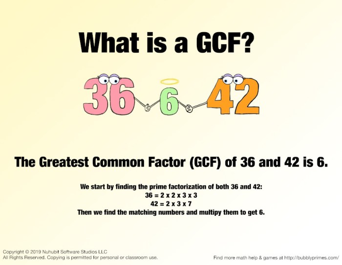 Common greatest factor gcf find factors numbers do two example