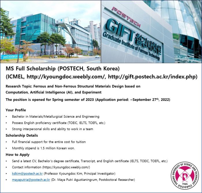 Postech graduate admissions s3 1