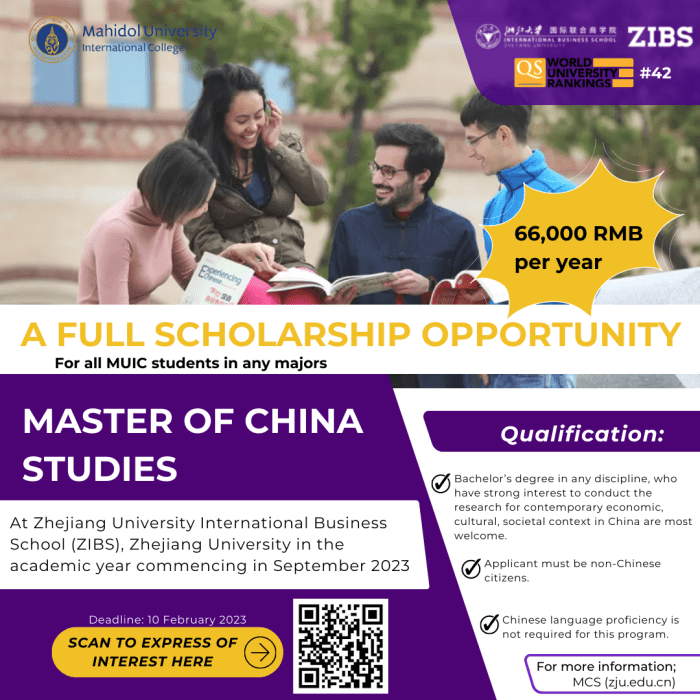 Beasiswa penuh s2 dan s3 di zhejiang university cina