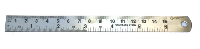 Fairgate ruler english aluminum metric walmart