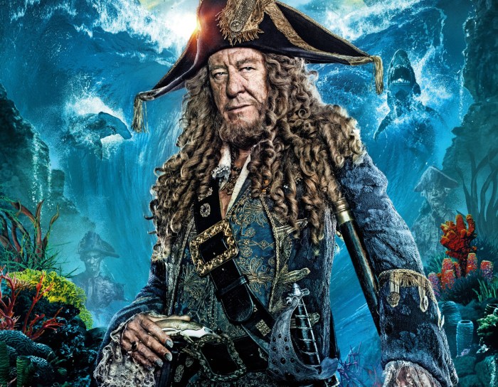 Geoffrey rush barbossa captain interview exclusive disney walt studios credit