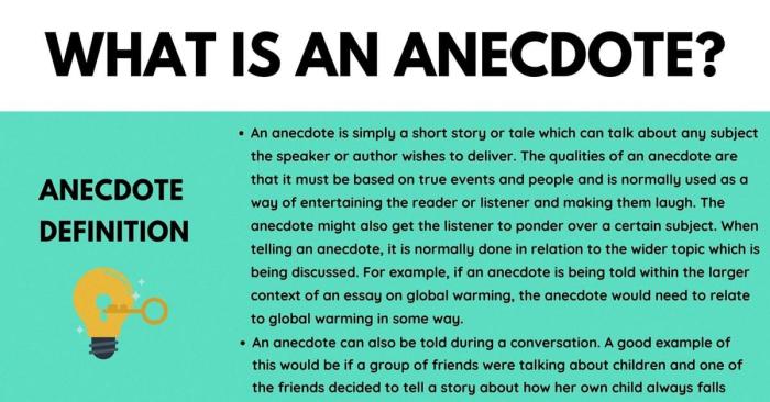 Anecdotes lesson elaborating