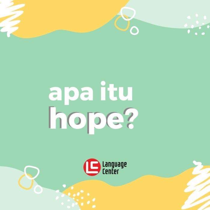 Hope artinya dalam bahasa indonesia