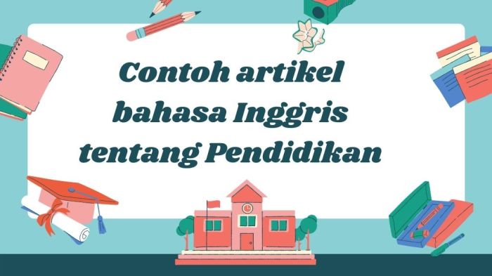 Contoh artikel pendidikan bahasa inggris