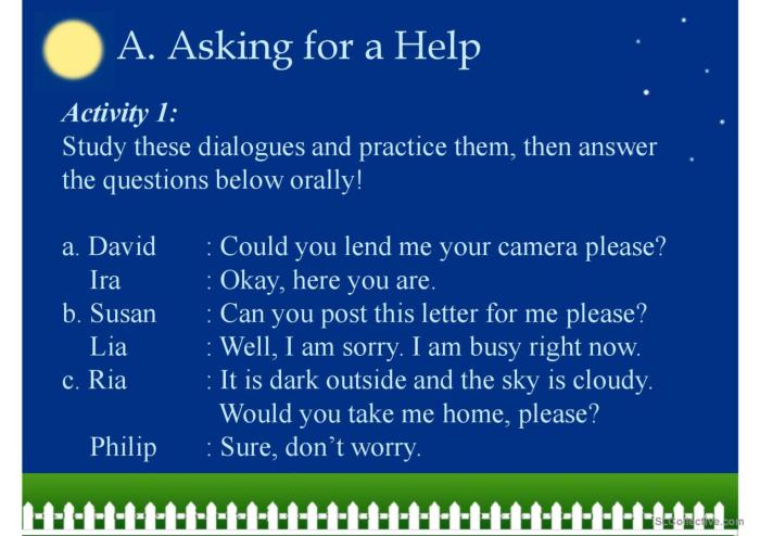 Dialog bahasa inggris tentang offering help