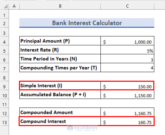 Interest bunga menghitung