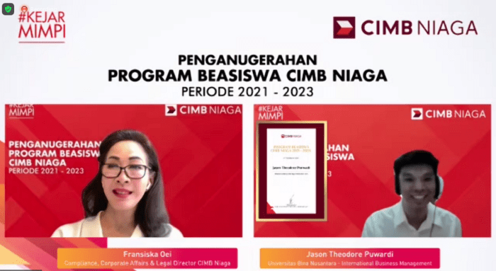 Beasiswa cimb niaga untuk mahasiswa s1 dan d4