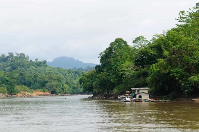 Kapuas river tourist boat enjoy beauty authentic indonesia