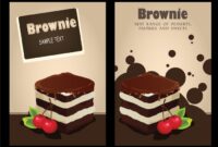 Contoh background banner tema kue browniesx