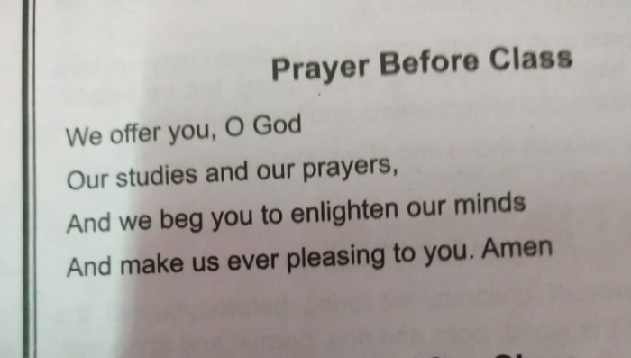 Prayer prayers recite