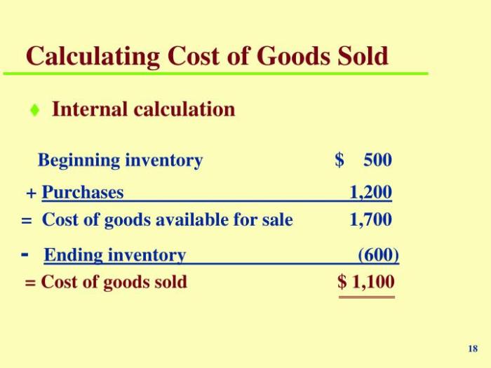 Goods cogs calculation koszt towaru początku wydawać może trochę dziwny