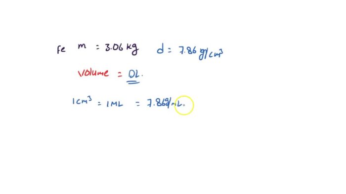 Block weighs iron volume has cm3 5n kg density m3 attachments