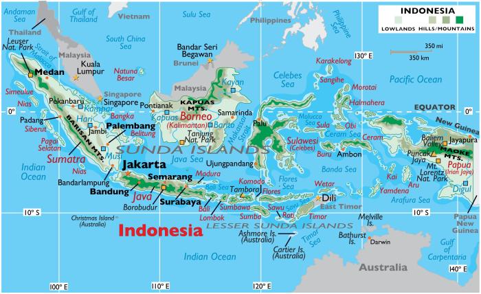 Indonesia berasal dari bahasa latin indus dan nesos yang artinya