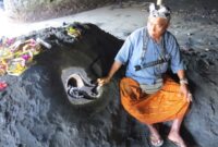 Sejarah ular suci tanah lot