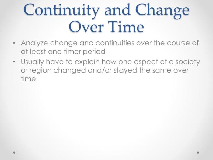 History continuity change poster