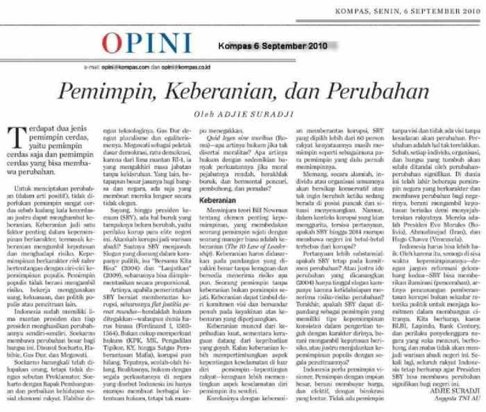 Contoh artikel media massa