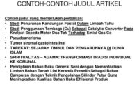 Contoh judul artikel populer