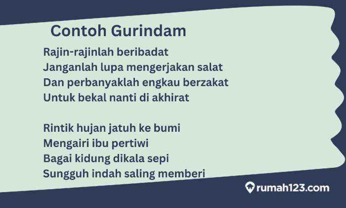 Buatlah contoh gurindam bertemakan orang tua