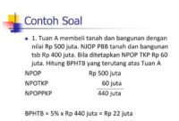 Contoh soal cara menghitung bphtb