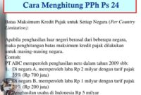 Cara menghitung pph pasal 24