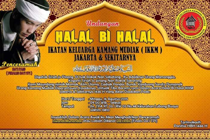 Contoh tema halal bihalal