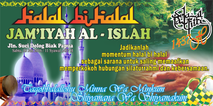 Contoh tema halal bihalal