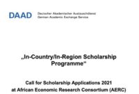 Scholarship daad programme region country partial