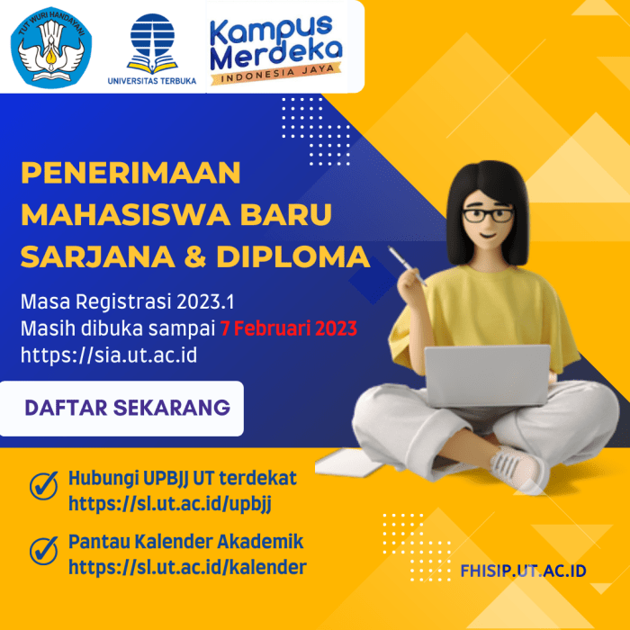 Cara daftar universitas terbuka bandung