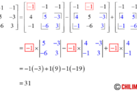 Contoh soal determinan matriks 3x3