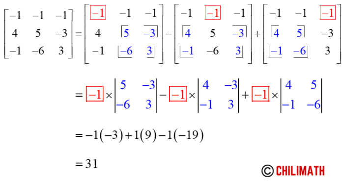 Contoh soal determinan matriks 3x3