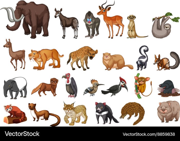 Animals character vector graphics vectors clipart